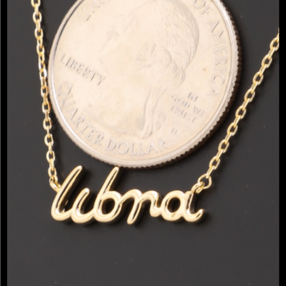 Gold zodiac pendant necklace in a fun font.  Makes a great gift.  18" - Picture 7 of 12